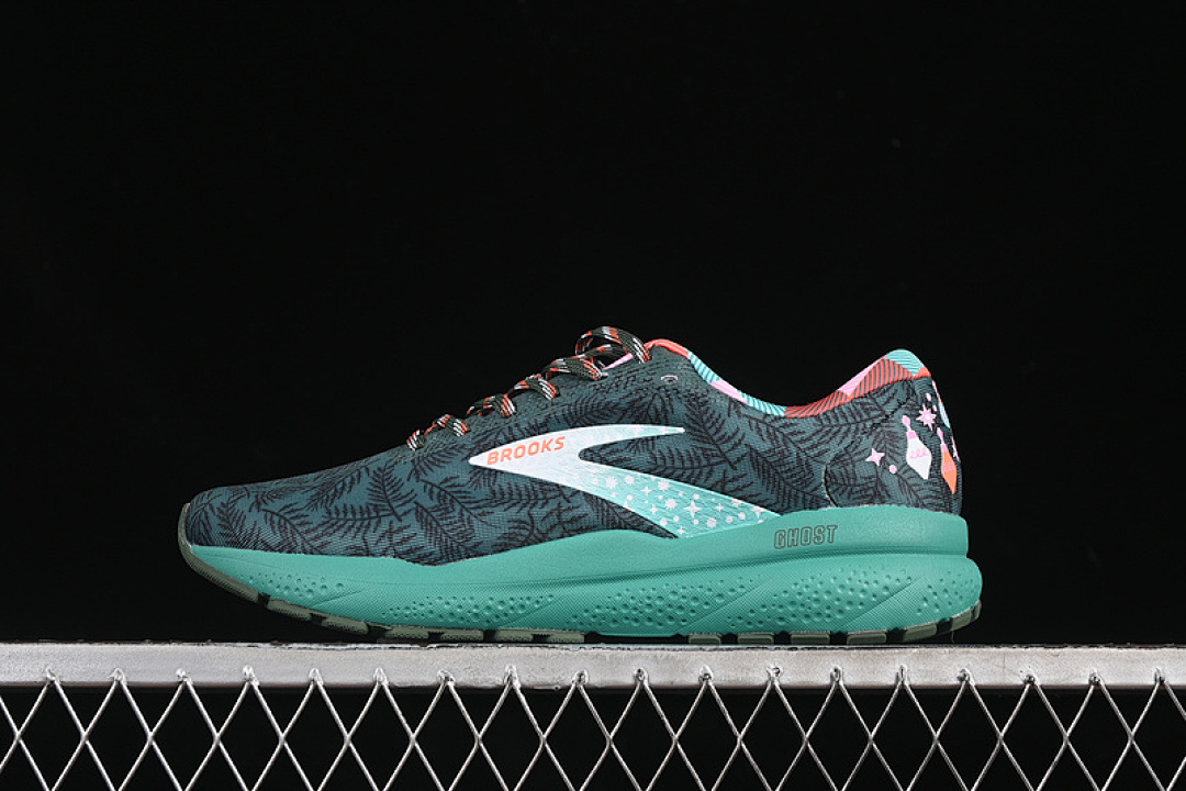 BROOKS GHOST 16 GREEN/ORANGE · 1104181D047, photo 1