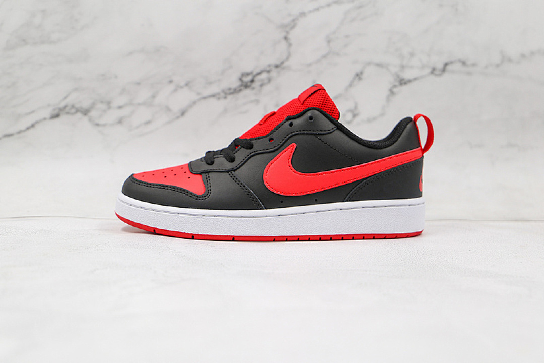 Unbranded [BQ5448-007]-[COURT BOROUGH LOW 2 GS BRED BLACK/UNIVERSITY RED/WHITE]-[WOMAN:36-42], photo 1