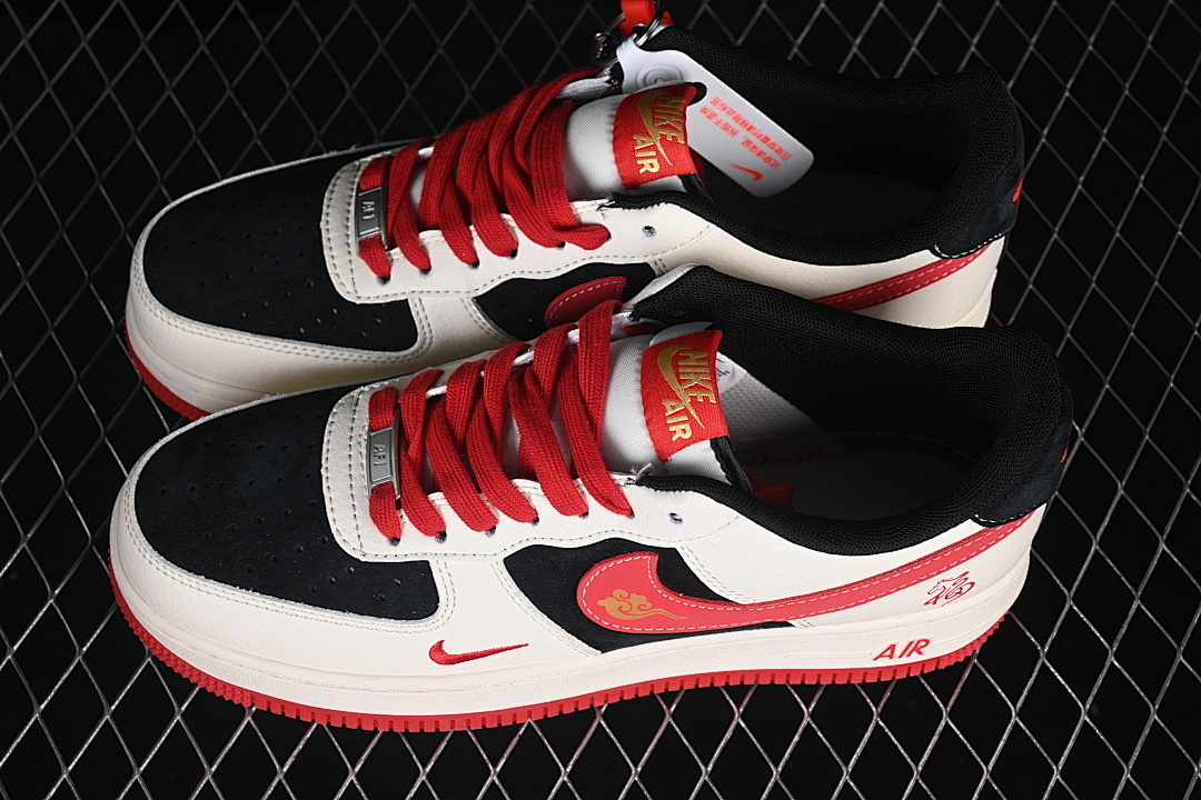 Nike [XD0028-016]-[AIR FORCE 1 07 LOW CASUAL SNEAKERS WHITE/BLACK/RED]-[WOMAN:36-39]-[MAN:40-45] - Image 11
