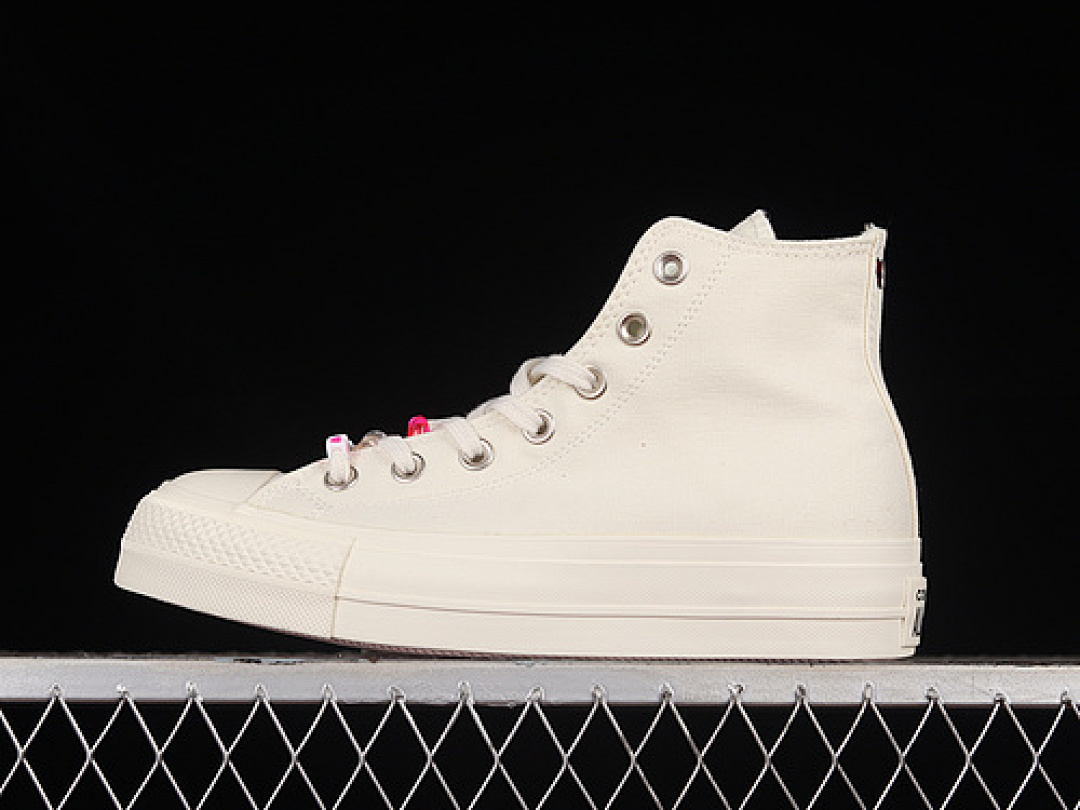 Converse [A06096C]-[ALL STAR LIFT CANVAS DIY BEADS EGRET HI CUT WHITE]-[WOMAN:35-40], photo 1