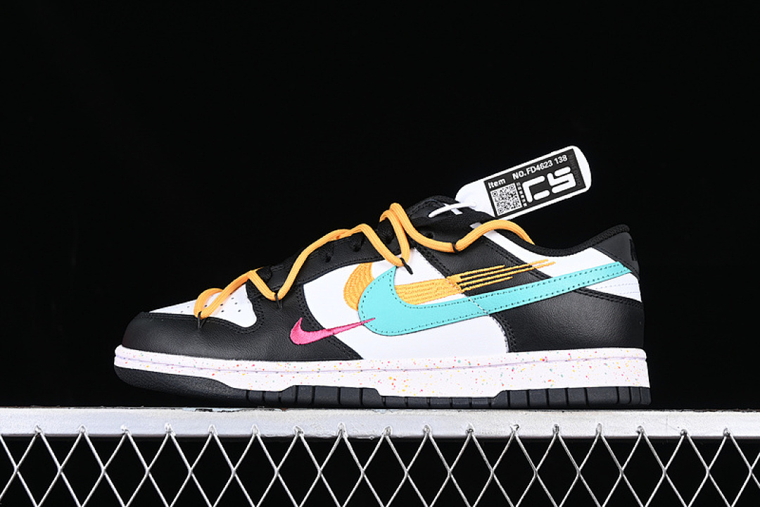 Unbranded [FD4623-138]-[DUNK LOW MULTI COLOR WHITE/BLACK/GREEN/ORANGE]-[WOMAN:36-39]-[MAN:40-46], photo 1
