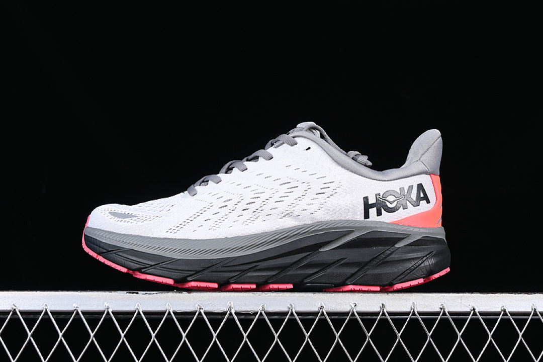 On Running [1119394 SDPK]-[HOKA ONE CLIFTON 8 WHITE/BLACK/RED]-[WOMAN:36-39]-[MAN:40-45] - Image 2