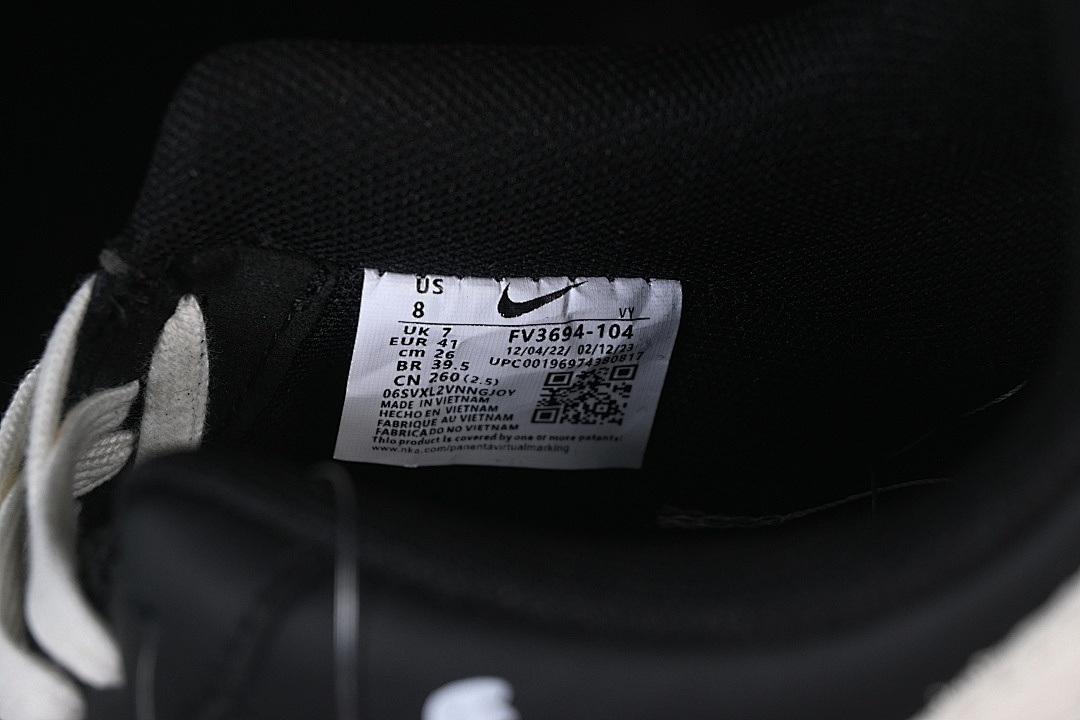 Nike [FV3694-104]-[AIR FORCE 1 07 LOW BLACK/WHITE/BLACK]-[WOMAN:36-39]-[MAN:40-45] - Image 6