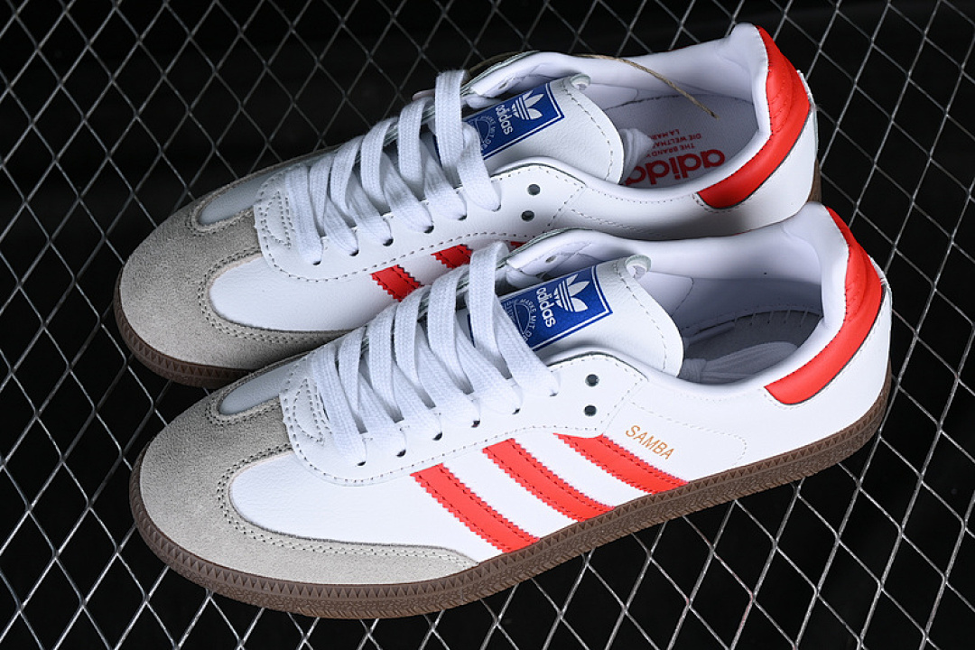 Adidas [IG1025]-[ADIDAS SAMBA VEGAN WHITE/REDK]-[WOMAN:36-39]-[MAN:40-45] - Image 10