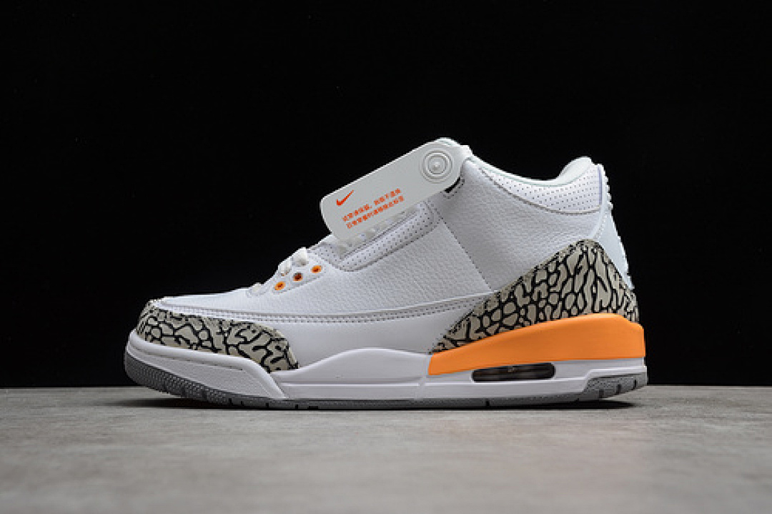 Jordan AIR Jordan 3 WHITE/LASER ORANGE-CEMENT GREY-BLACK · CK9246-108, photo 1