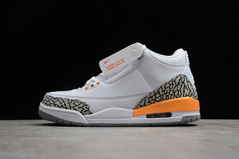 Jordan AIR Jordan 3 WHITE/LASER ORANGE-CEMENT GREY-BLACK · CK9246-108, photo 1