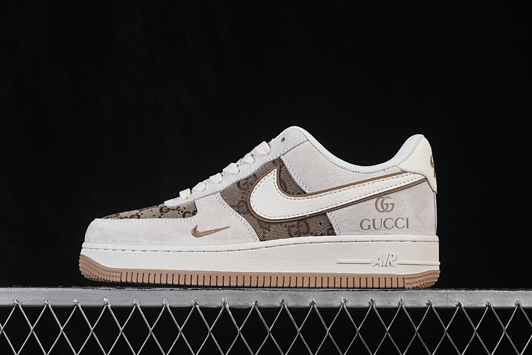 Nike [MM3399-807]-[AIR FORCE 1 07 LOW CASUAL SNEAKERS WHITE/BROWN/WHITE]-[WOMAN:36-39]-[MAN:40-45] - Image 2