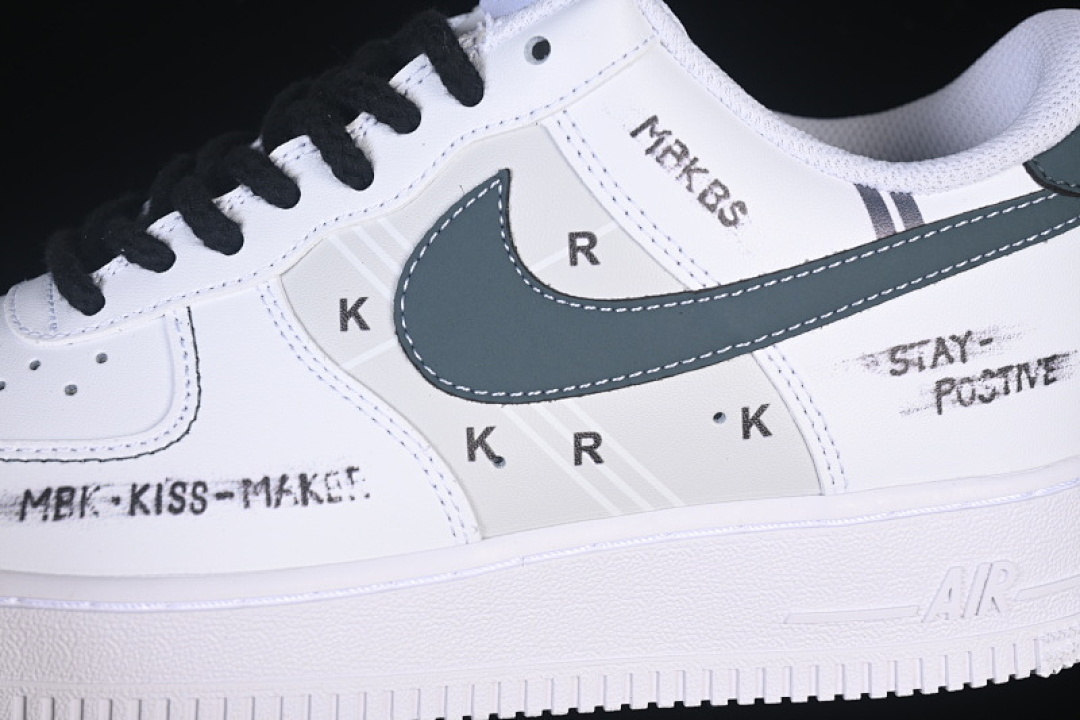 Nike [ZH0316-127]-[AIR FORCE 1 07 LOW CASUAL SNEAKERS WHITE/NAVY BLUE]-[WOMAN:36-39]-[MAN:40-45] - Image 7