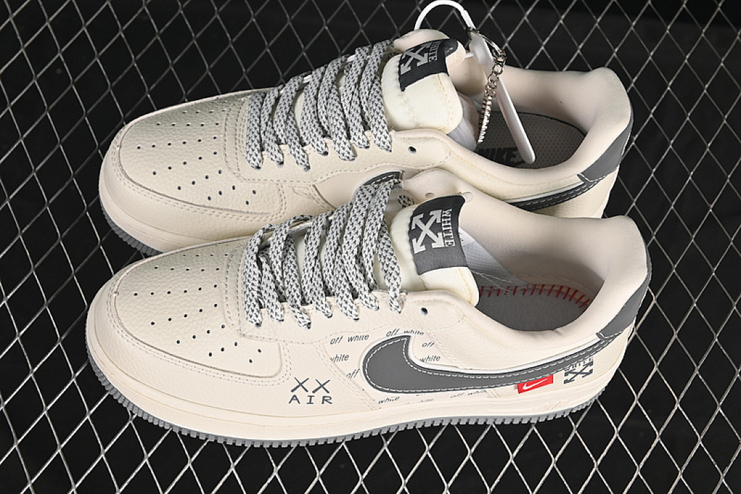 Nike [KJ1688-004]-[AIR FORCE 1 07 LOW OFF-WHITE WHITE/GREY]-[WOMAN:36-39]-[MAN:40-45] - Image 10