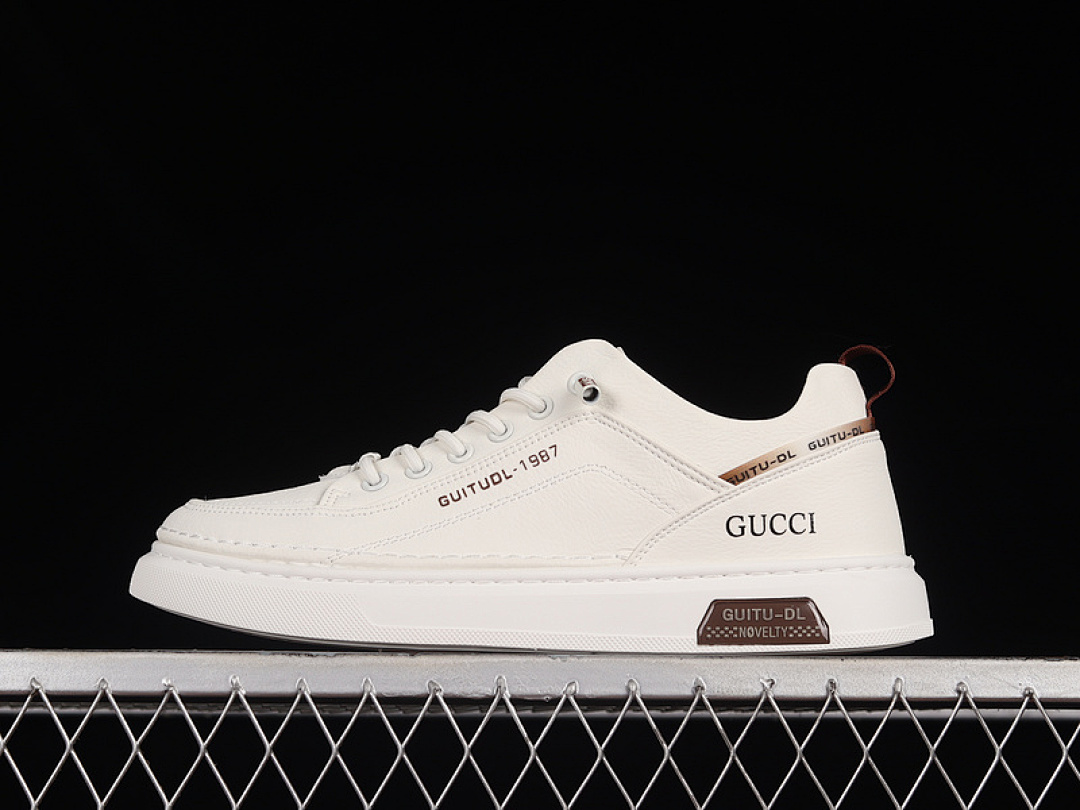 Unbranded [9Y9209666]-[GU*CCI 22SS CASUAL FASHION SHOES WHITE/WHITE/BROWN]-[MAN:39-44], photo 1