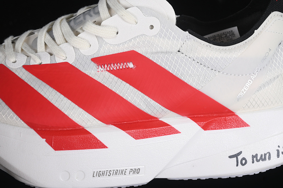Adidas [JR6363]-[ADIZERO ADIOS 4 M WHITE/GREY/RED]-[WOMAN:36-39]-[MAN:40-45] - Image 8