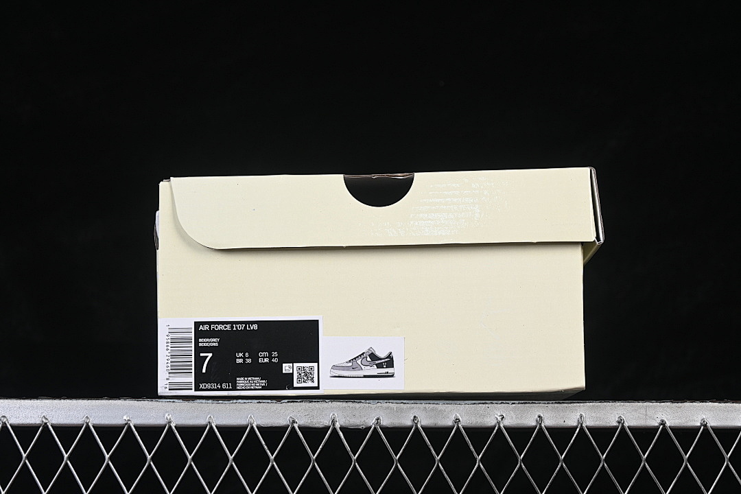 Nike [XD9314-611]-[AIR FORCE 1 07 LOW WHITE/GREY/BLACK]-[WOMAN:36-39]-[MAN:40-45] - Image 12