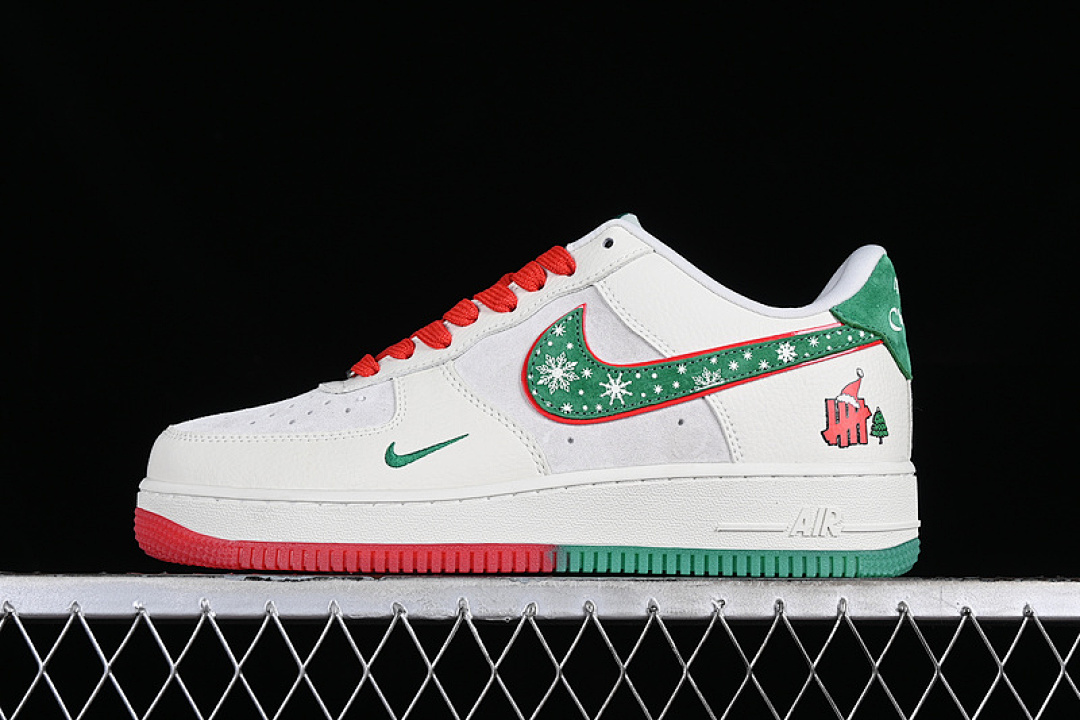 Nike [DH6239-839]-[AIR FORCE 1 07 LOW UN WHITE/GREEN/RED]-[WOMAN:36-39]-[MAN:40-45], photo 1