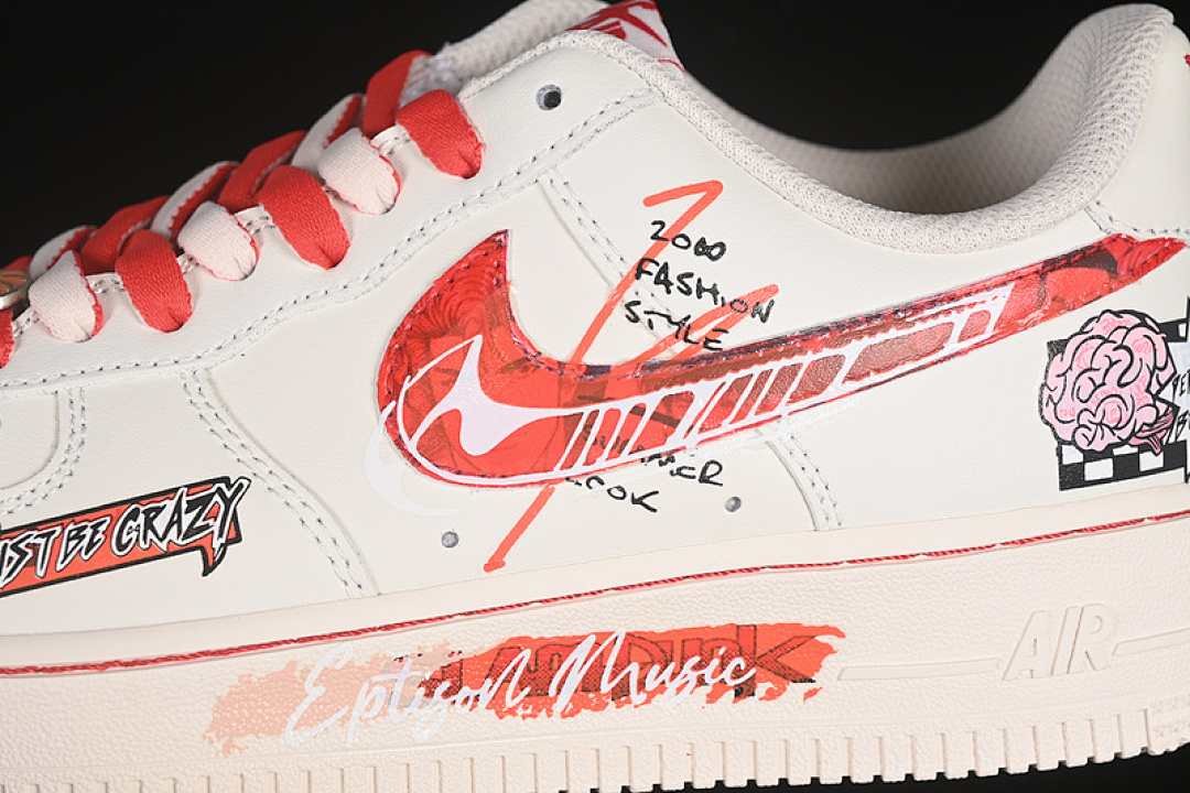Nike [SD2023-024]-[AIR FORCE 1 07 LOW LOVE BRAIN WHITE/RED]-[WOMAN:36-39]-[MAN:40-45] - Image 8