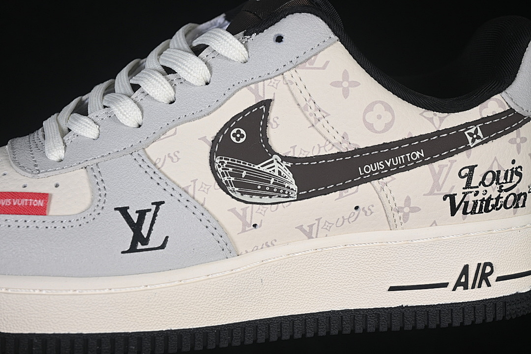 Nike [DF0188-138]-[AIR FORCE 1 07 LOW CASUAL SNEAKERS WHITE/GREY/BLACK]-[WOMAN:36-39]-[MAN:40-45] - Image 8