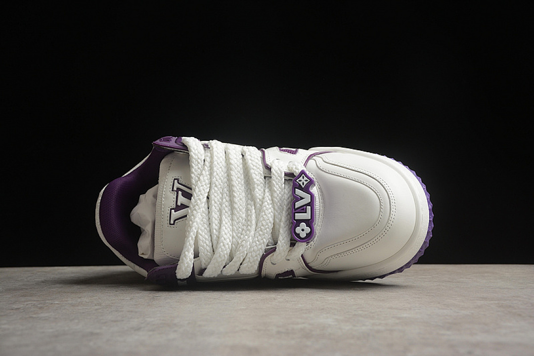 Louis Vuitton [LOUIS VUITTON TRAINER SNEAKER LOW WHITE/PURPLE]-[WOMAN:35-39]-[MAN:40-45] - Image 12