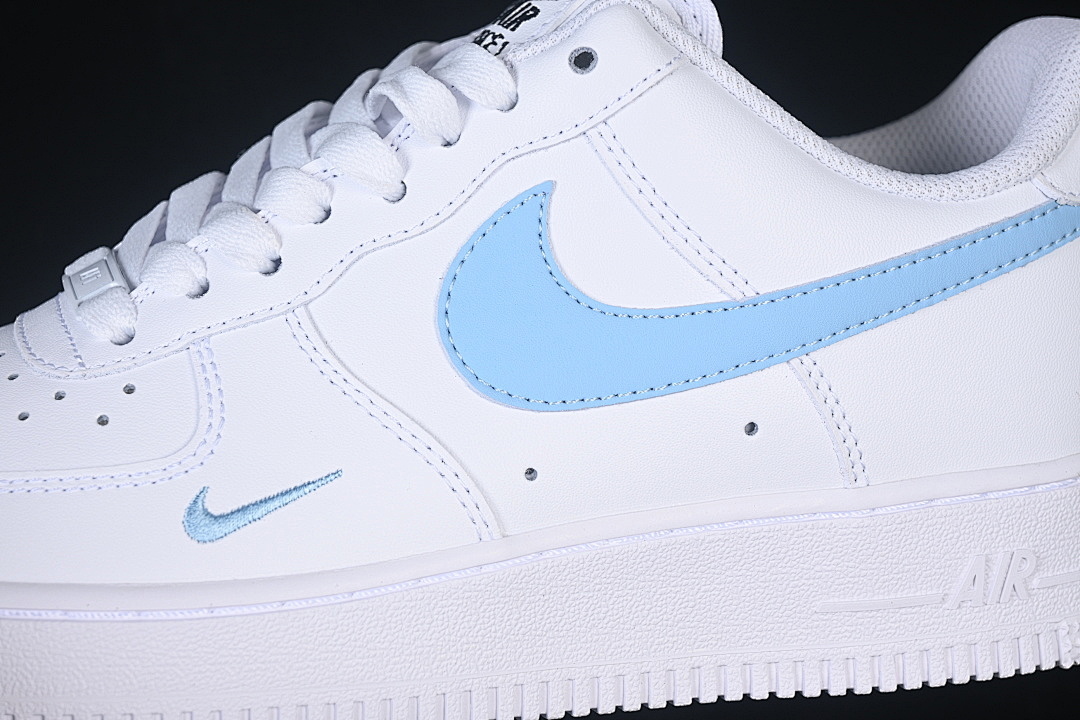 Nike [ZH0316-121]-[AIR FORCE 1 07 LOW CASUAL SNEAKERS WHITE/BLUE/WHITE]-[WOMAN:36-39.5]-[MAN:40-45] - Image 8