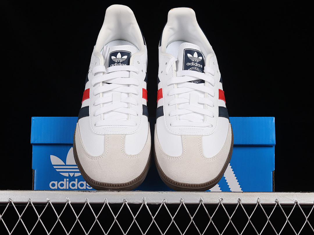 Adidas [F75247]-[SAMBA VEGAN OG SHOES CLOUD WHITE/CORE BLACK/RED]-[WOMAN:36-39]-[MAN:40-45] - Image 12
