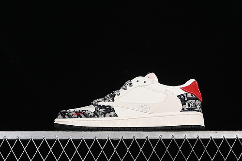 Jordan TRAVIS SCOTT X FRAGMENT DESIGN AIR Jordan 1 LOW OG SP WHITE/GREY/BLACK/RED · XY2688-108, photo 1