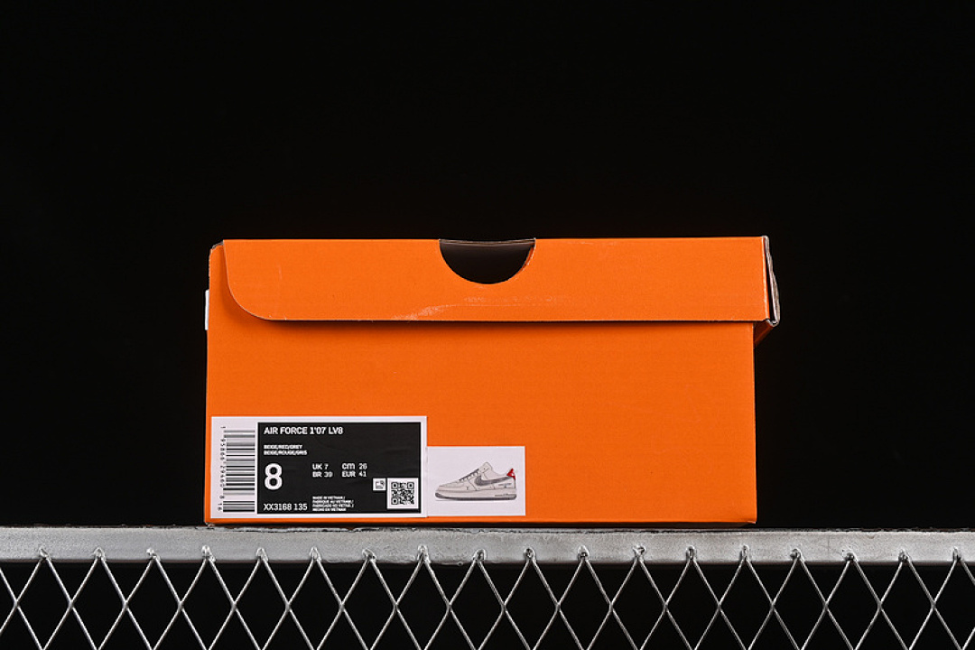 Nike [XX3168-135]-[AIR FORCE 1 07 LOW LV WHITE/GREY/RED]-[WOMAN:36-39]-[MAN:40-45] - Image 12