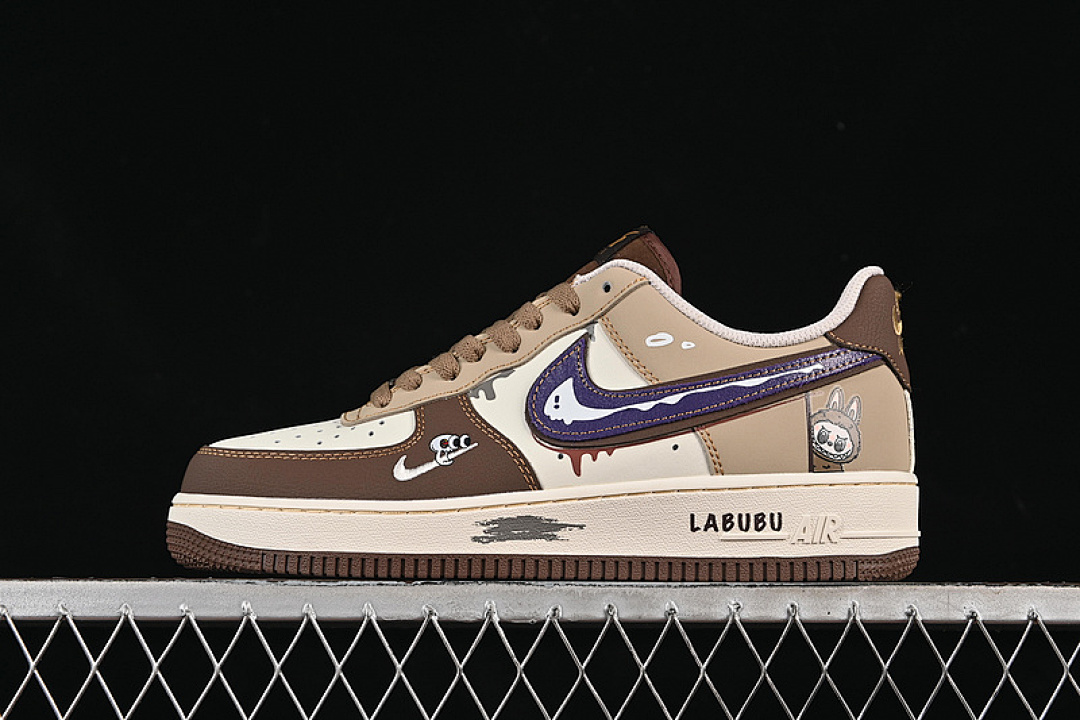 Nike [LJ8822-101]-[AIR FORCE 1 07 LOW WHITE/BROWN/PURPLE]-[WOMAN:36-39]-[MAN:40-45], photo 1