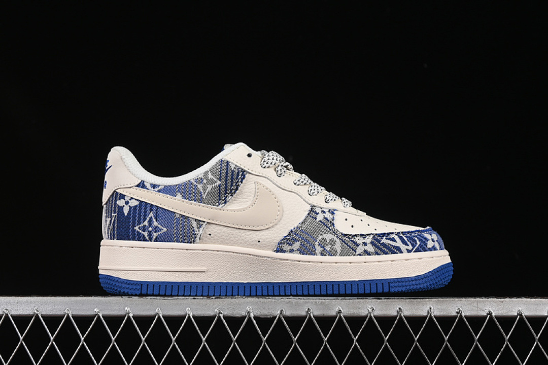 Nike [XS1958-586]-[AIR FORCE 1 07 LOW WHITE/GREY/BLUE]-[WOMAN:36-39]-[MAN:40-45] - Image 16
