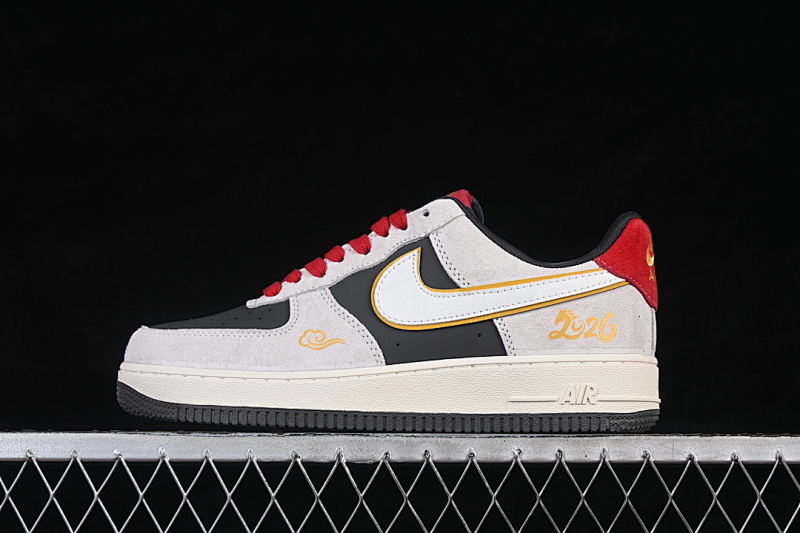 Nike Nike AIR FORCE 1 07 LOW GREY/BLACK/RED/WHITE · KD1688-006, photo 1
