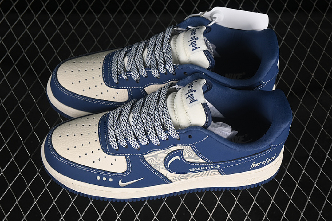 Nike [KK1988-079]-[AIR FORCE 1 07 LOW FOG WHITE/BLUE]-[WOMAN:36-39]-[MAN:40-45] - Image 11