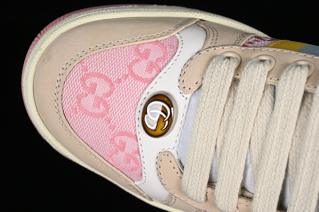 Gucci [9Y9209443]-[GU*CCI DISTRESSED SCREENER SNEAKER WHITE/BROEN/PINK/YELLOW/GREEN]-[WOMAN:35-40] - Image 16