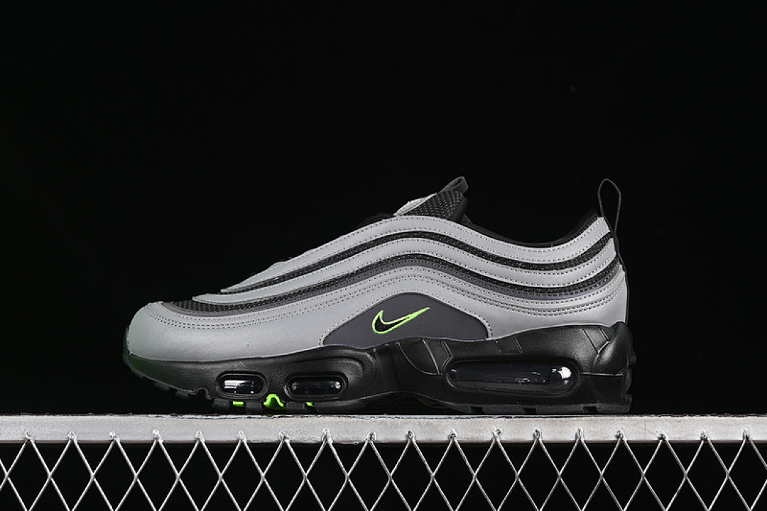 Unbranded [IM2174-001]-[AIR MAX 95 97 METALLIC SILVER/BLACK/BLACK/ELECTRIC GREEN]-[MAN:39-45], photo 1