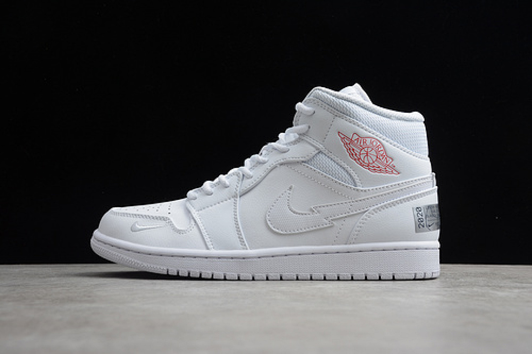 Jordan [CW7589-100]-[AIR JORDAN 1 MID EURO TOUR WHITE/RED-SILVER]-[MAN:40-46], photo 1