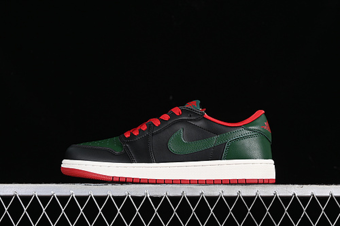 Jordan [CZ0775-036]-[AIR JORDAN 1 LOW BLACK/GORGE GREEN/VARSITY RED/SAIL]-[WOMAN:36-39]-[MAN:40-46], photo 1