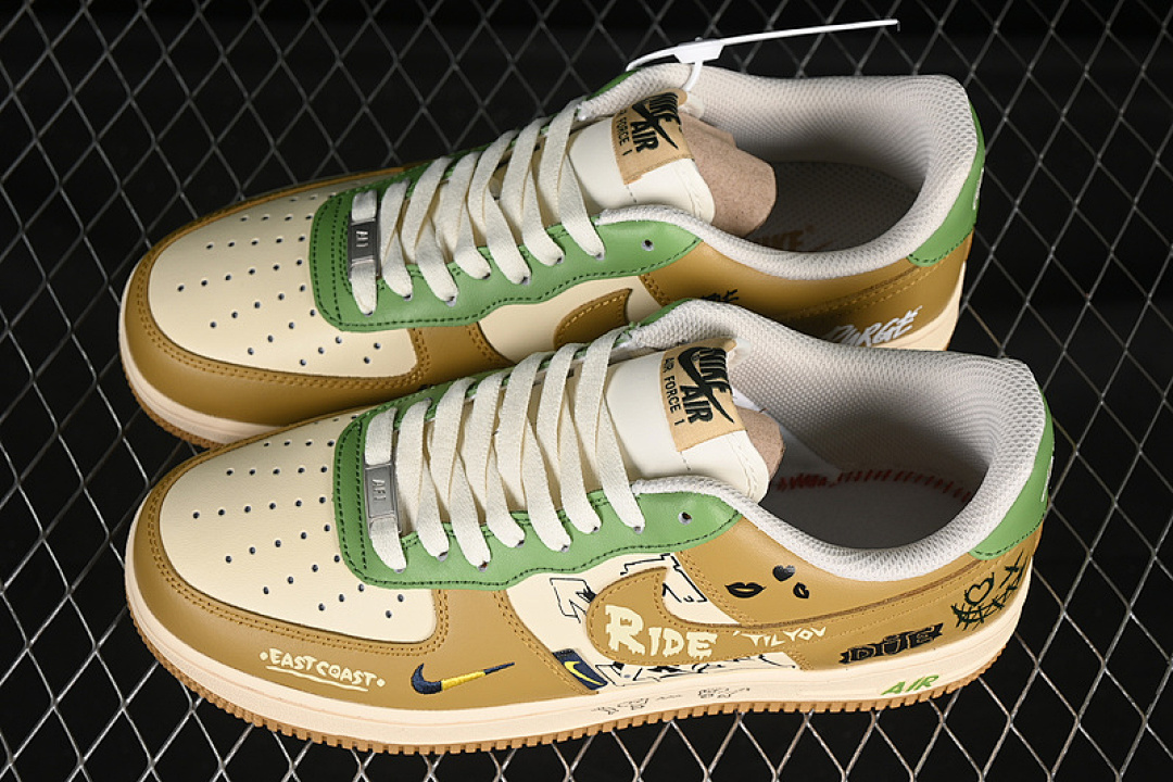 Nike [XL2321-666]-[AIR FORCE 1 07 LOW CHIVALRY BROWN/GREEN]-[WOMAN:36-39]-[MAN:40-45] - Image 11