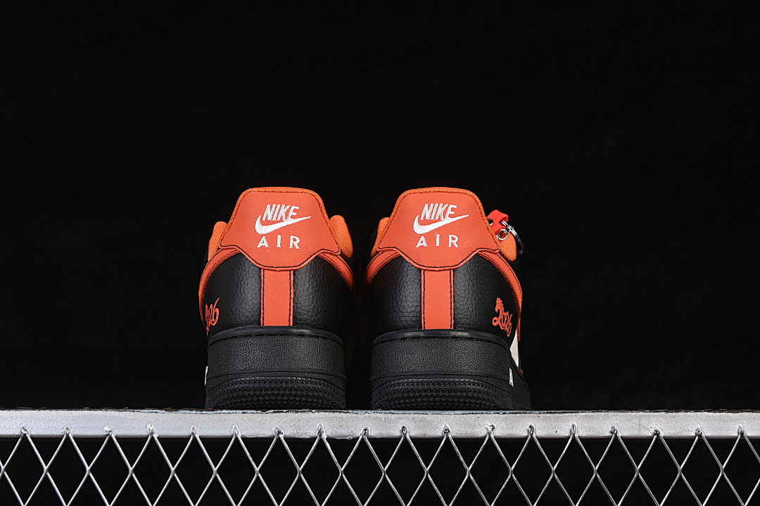 Nike [XD0028-018]-[AIR FORCE 1 07 LOW CASUAL SNEAKERS WHITE/BLACK/ORANGE]-[WOMAN:36-39]-[MAN:40-45] - Image 14