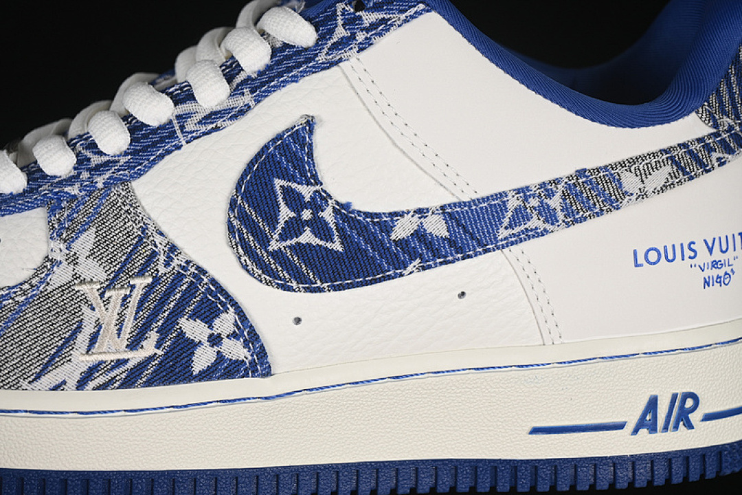 Nike [SC9207-540]-[AIR FORCE 1 07 LOW LV WHITE/GREY/BLUE]-[WOMAN:36-39]-[MAN:40-45] - Image 8