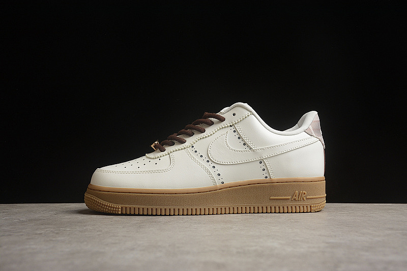 Nike Nike AIR FORCE 1 WHITE/GREY/BROWN · FV3700-112, photo 1