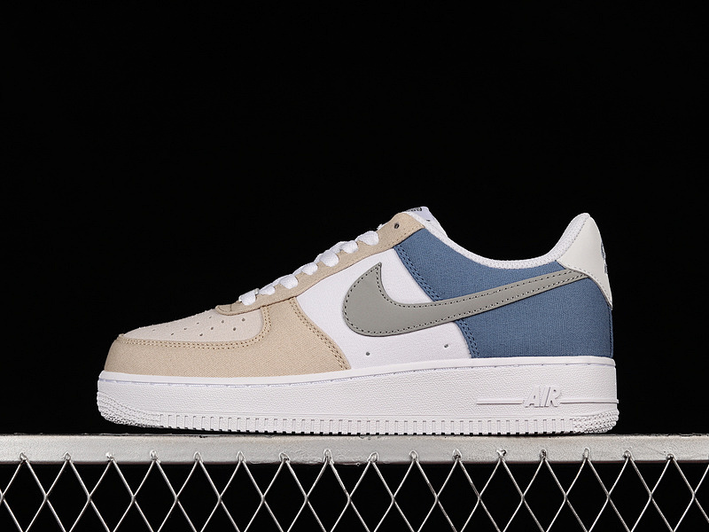 Nike Nike AIR FORCE 1 LOW 07 LIGHT KHAKI/WHITE/BLUE · DG2296-018, photo 1