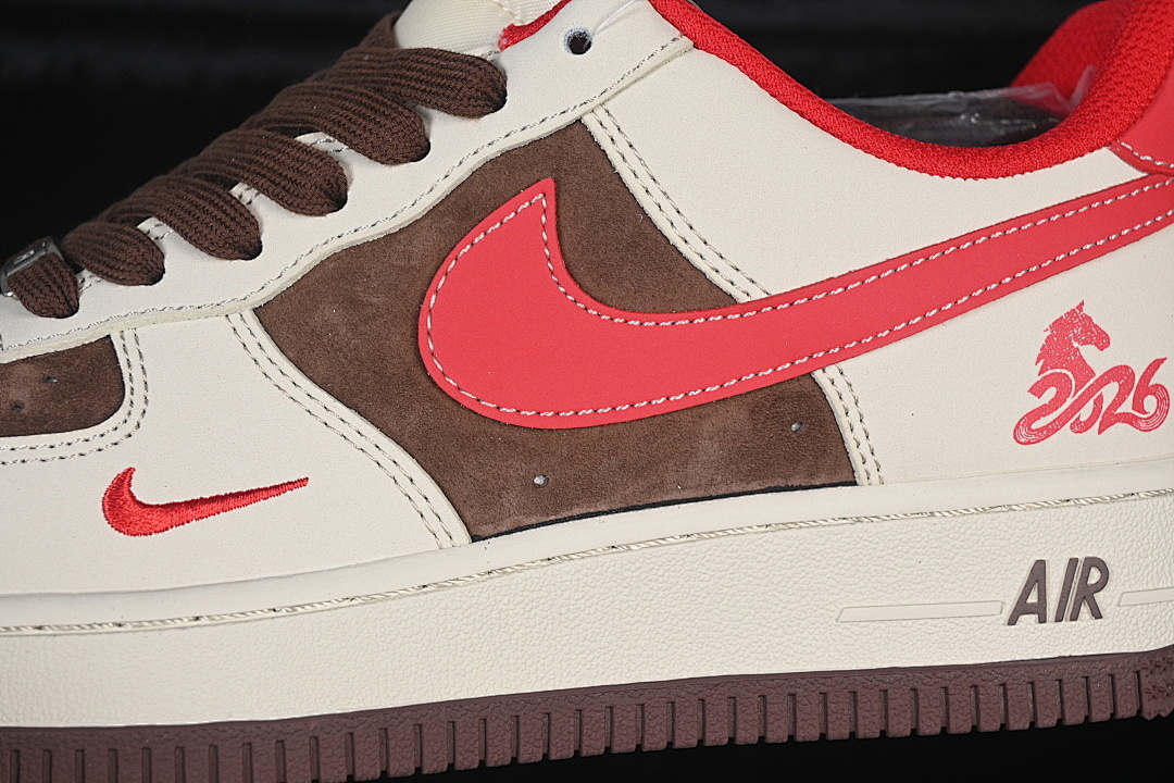 Nike [XD0028-003]-[AIR FORCE 1 07 LOW BEIGE/BROWN/RED]-[WOMAN:36-39]-[MAN:40-45] - Image 8