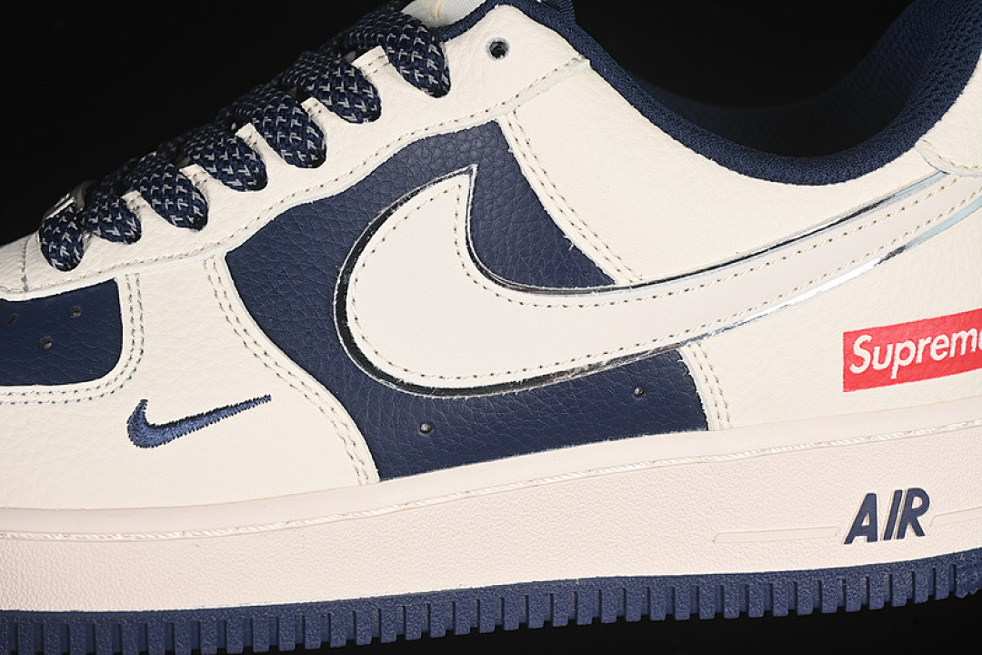 Nike [HH7518-057]-[AIR FORCE 1 07 LOW SUPREME OFF WHITE/BLUE/RED]-[WOMAN:36-39]-[MAN:40-45] - Image 8