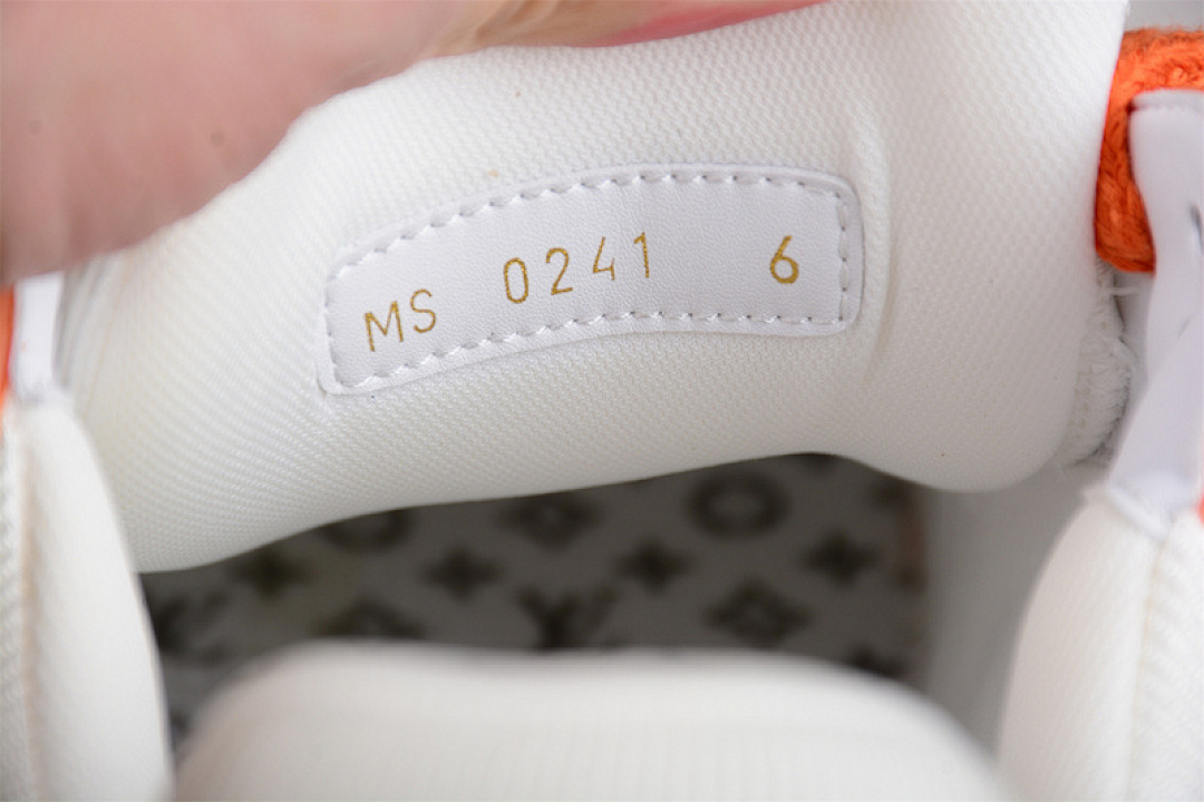 Louis Vuitton [L*V TRAINER SNEAKERS WHITE/WHITE/ORANGE]-[WOMAN:35-40]-[MAN:39-45] - Image 4