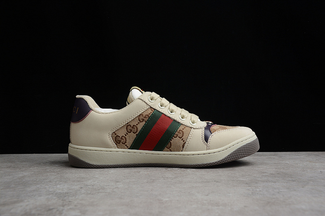 Gucci [43194-A39GO-9064]-[GU*CCI DISTRESSED SCREENER SNEAKERS BEIGE/BROWN/BLUE-RED]-[UNISEX:35-44] - Image 13