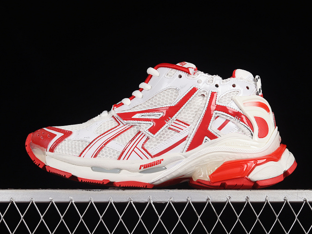 Kith Balenciaga RUNNER KITH FOUR.COLOR 7.0 SNEAKERS WHITE/WHITE/RED · W3RB29060, photo 1