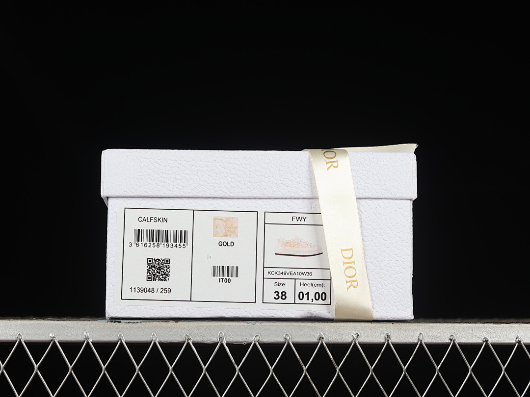 Dior [BRAND NEW EMBROIDERED SERIES THICK SOLED SPORTS SHOES WHEAT/WHITE]-[WOMAN:35-39]-[MAN:40] - Image 12