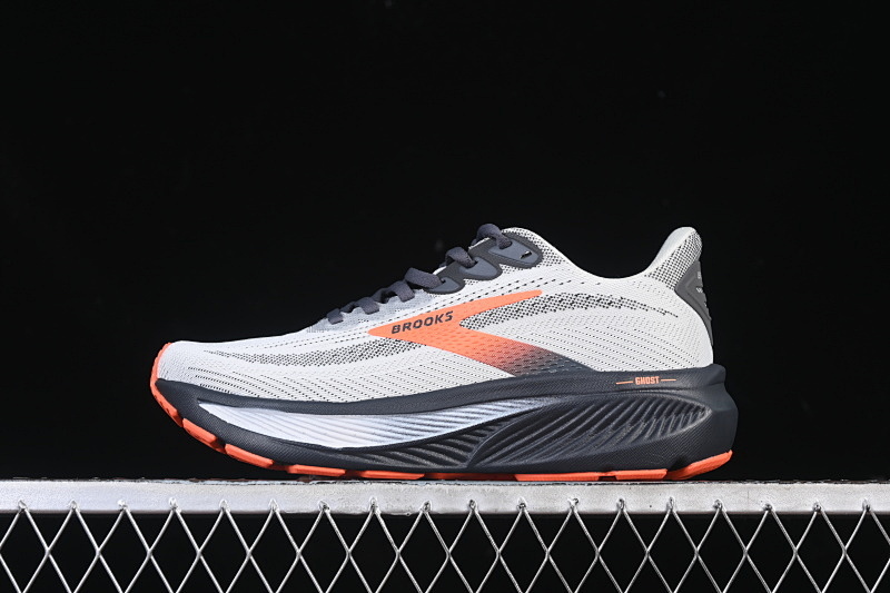 BROOKS GHOST 17 GREY/ORANGE/WHITE · 1104421D048, photo 1