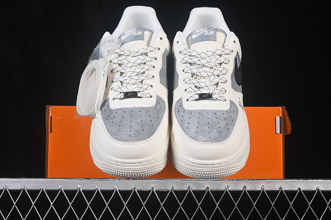 Nike [MM3399-823]-[AIR FORCE 1 07 LOW CASUAL SNEAKERS WHITE/GREY/RED]-[WOMAN:36-39.5]-[MAN:40-45] - Image 13