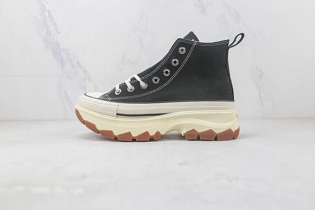 Converse Converse [CHUCK TAYLOR ALL-STAR HIGH THE 100TH ANNIVERSARY BLACK/WHITE/GUM]-[WOMAN:35-39.5]-[MAN:40-44], photo 1