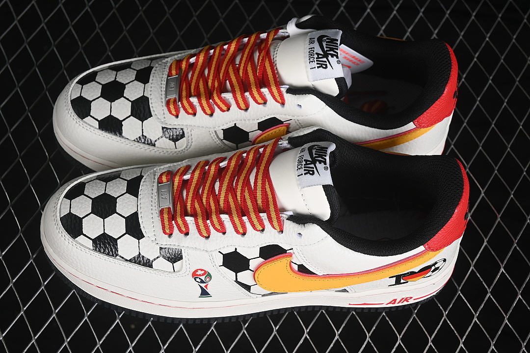 Nike [NH0601-548]-[AIR FORCE 1 07 LOW CASUAL SNEAKERS WHITE/BLACK/RED]-[WOMAN:36-39]-[MAN:40-45] - Image 11