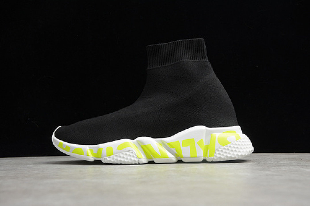 Unbranded [517319W07U01013]-[SPEED SHOES BLACK/WHITE/FLUORESCENT YELLOW]-[WOMAN:36-39]-[MAN:40-45], photo 1