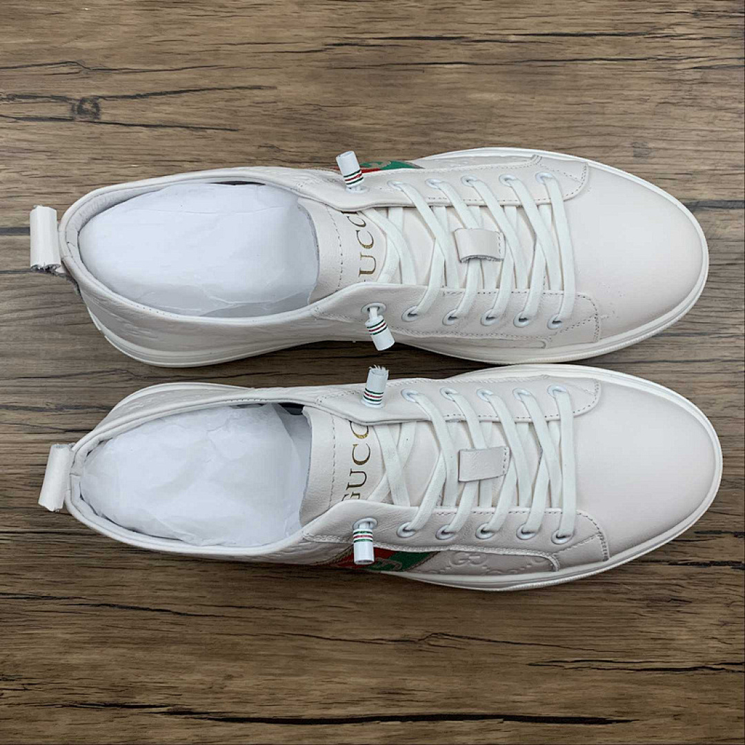 Gucci [GU*CCI LOW SHOES WHITE/GREEN/RED-GOLD]-[MAN:38-44] - Image 11