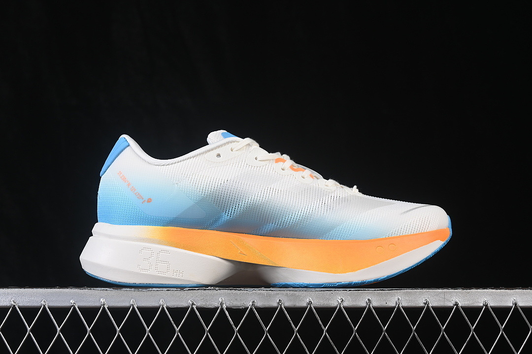 On Running [KH6366]-[ADIZERO BOSTON 13 LOW-TOP RUNNING SHOES WHITE/BLUE/ORANGE]-[WOMAN:36-39]-[MAN:40-46] - Image 16